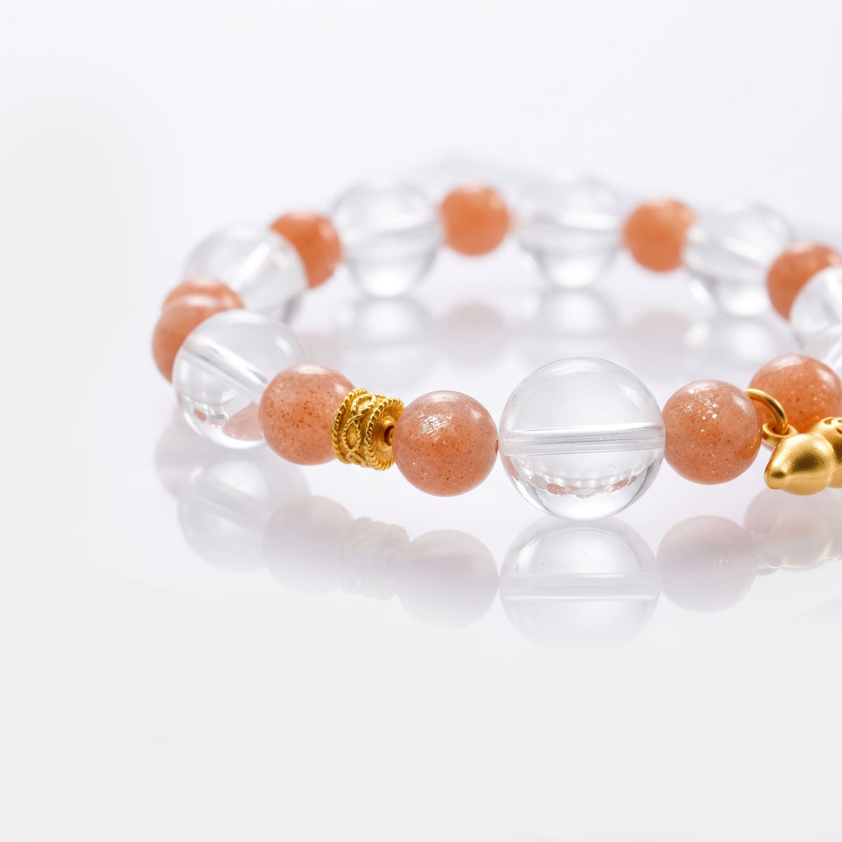 Clear Quartz & Peach Moonstone: Warm Vitality & Pure Illumination