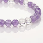 Natural Celestial Lavender Amethyst & Pure Clear Quartz Double-Loop Radiance Collarchain: Versatile Necklace — Kailash Vein