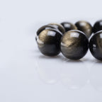 Natural Gold Sheen Obsidian Bracelet: Sovereign Protection & Golden Enlightenment — Alpine Zone