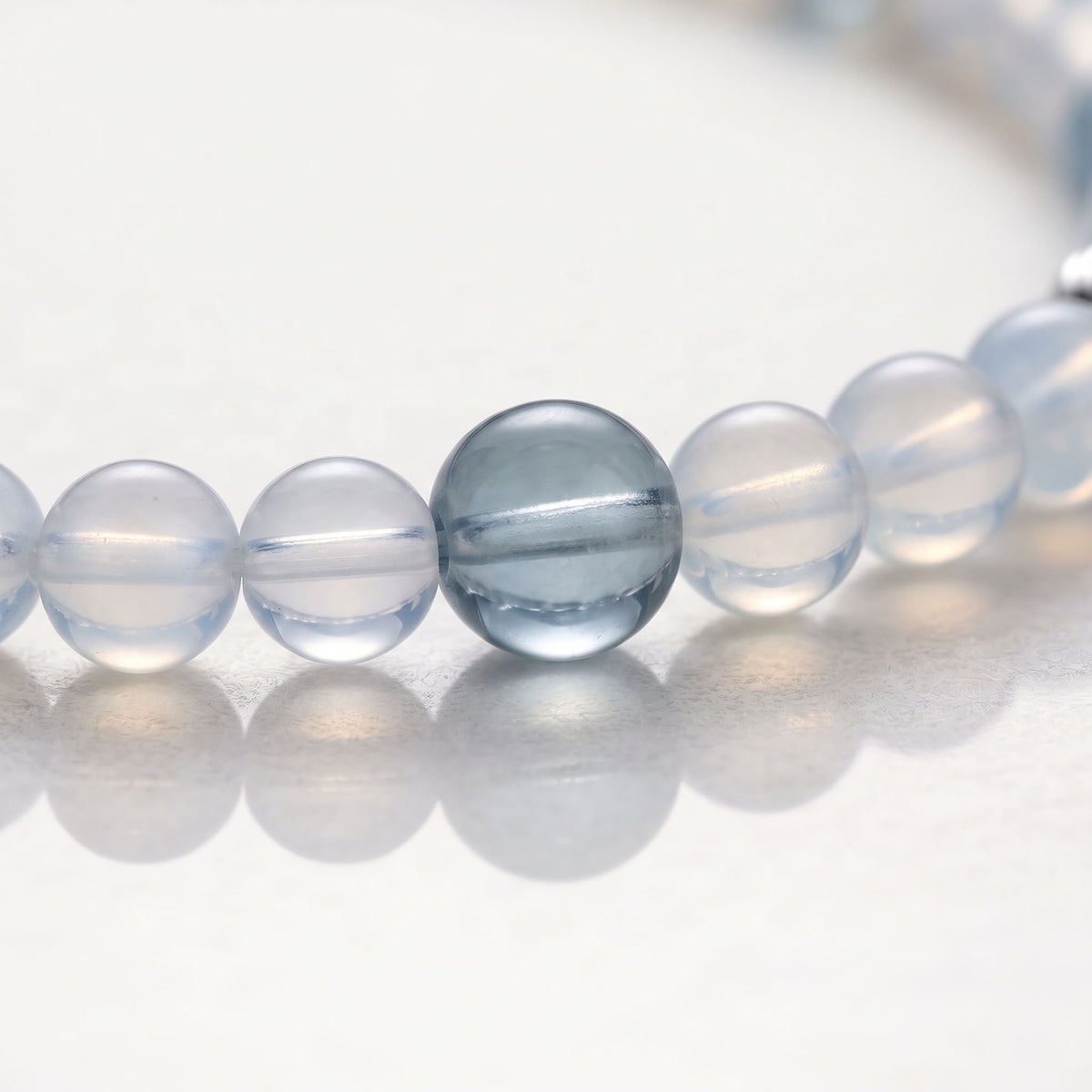 Clear Quartz & Ocean Aquamarine Double-Loop Serenity