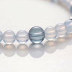 Natural Clear Quartz & Ocean Aquamarine Double-Loop Serenity Collarchain: Dual-Use Versatile Necklace — Himalayan Ridge