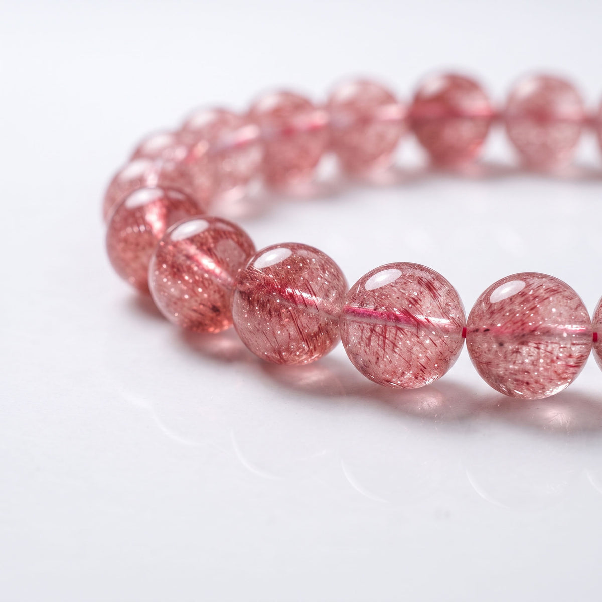 Natural Strawberry Quartz Bracelet: The Stone of Love & Attraction — Gangdishé Peak