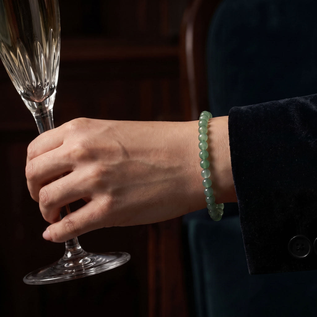 Natural Xiuyan Jade & Crystal Bracelet: The Stone of Vitality — Alpine Zone