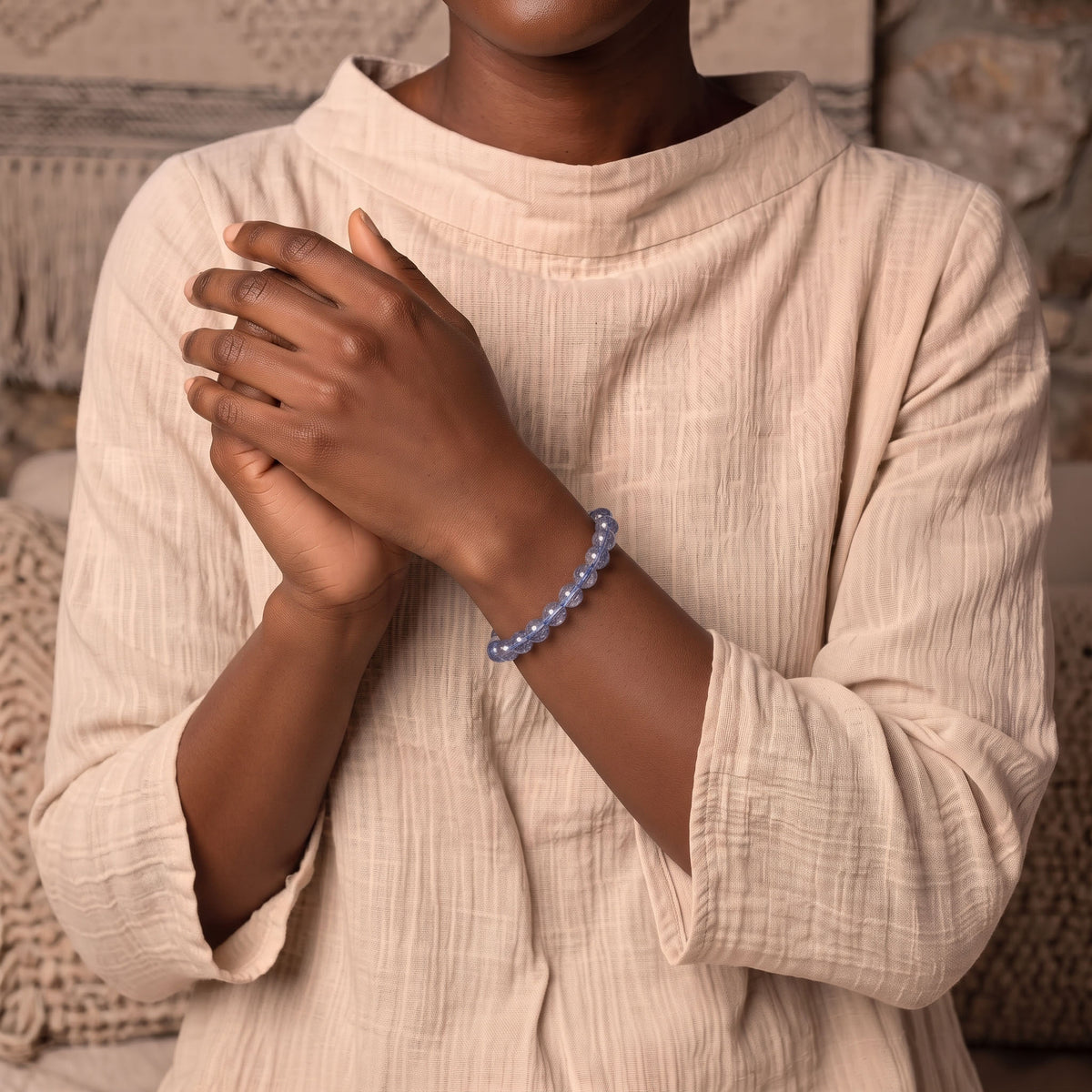 Natural Blue Rutilated Quartz Bracelet: The Talisman of Career Success — Kailash Vein