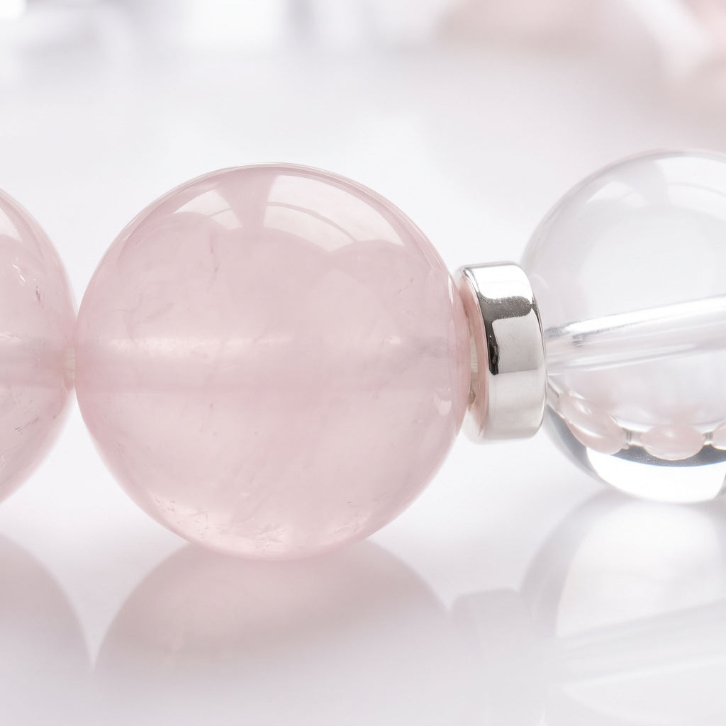 Soft Rose Quartz & Clear Quartz: Gentle Love & Inner Clarity
