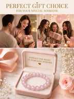 Premium Star Rose Quartz Beaded Bracelet | Hand-Polished Natural Gemstone Jewelry for Attraction & Inner Peace
