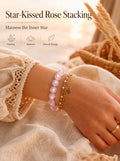 Premium Star Rose Quartz Beaded Bracelet | Hand-Polished Natural Gemstone Jewelry for Attraction & Inner Peace