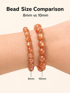 Premium Sunstone Beaded Bracelet | Hand-Polished Natural Gemstone Jewelry for Energy & Confidence
