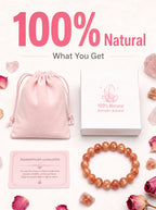 Premium Sunstone Beaded Bracelet | Hand-Polished Natural Gemstone Jewelry for Energy & Confidence