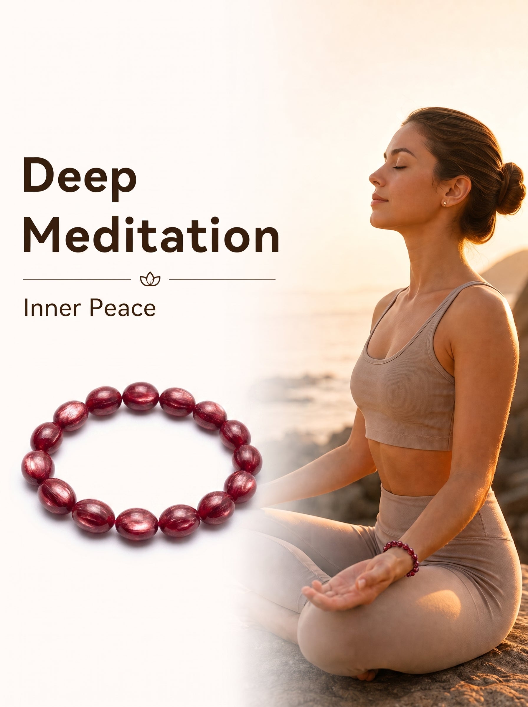 Premium Red Lepidolite Beaded Bracelet | Hand-Polished Natural Gemstone Jewelry for Love & Harmony