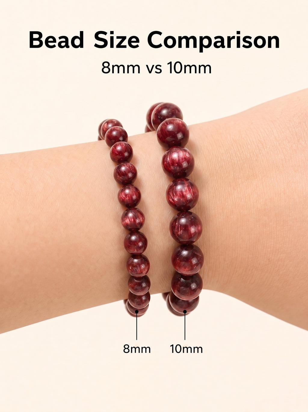 Premium Red Lepidolite Beaded Bracelet | Hand-Polished Natural Gemstone Jewelry for Love & Harmony