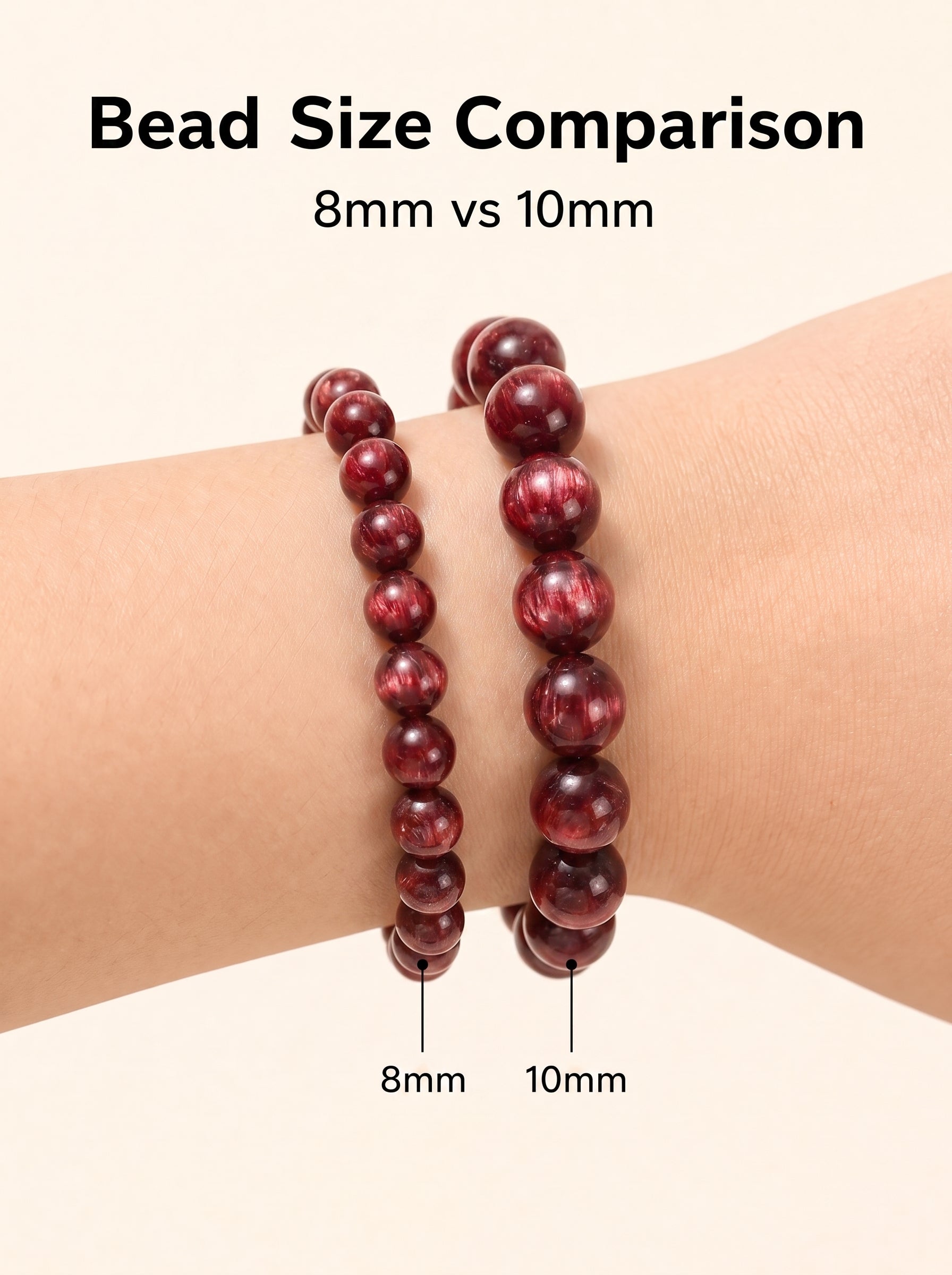 Premium Red Lepidolite Beaded Bracelet | Hand-Polished Natural Gemstone Jewelry for Love & Harmony