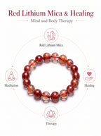 Premium Red Rabbit Hair Quartz Beaded Bracelet | Hand-Polished Natural Gemstone Jewelry for Energy & Radiance
