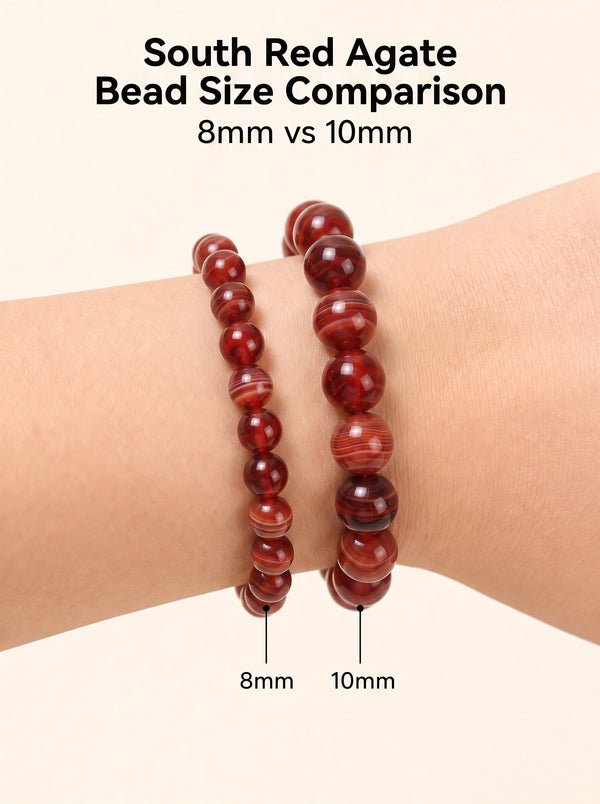 Premium Nanhong Agate Beaded Bracelet | Hand-Polished Natural Gemstone Jewelry for Elegance & Harmony