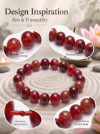 Premium Nanhong Agate Beaded Bracelet | Hand-Polished Natural Gemstone Jewelry for Elegance & Harmony