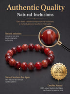 Premium Nanhong Agate Beaded Bracelet | Hand-Polished Natural Gemstone Jewelry for Elegance & Harmony