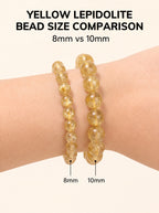 Premium Yellow Lepidolite Beaded Bracelet | Hand-Polished Natural Gemstone Jewelry for Inner Peace