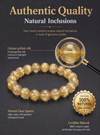 Premium Yellow Lepidolite Beaded Bracelet | Hand-Polished Natural Gemstone Jewelry for Inner Peace