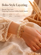 Premium Yellow Lepidolite Beaded Bracelet | Hand-Polished Natural Gemstone Jewelry for Inner Peace
