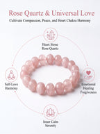 Premium Mozambique Rose Quartz Beaded Bracelet | Hand-Polished Natural Gemstone Jewelry for Inner Peace & Balance