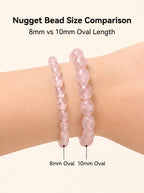 Premium Mozambique Rose Quartz Beaded Bracelet | Hand-Polished Natural Gemstone Jewelry for Inner Peace & Balance