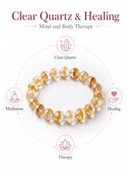 Premium Yellow Phantom Quartz Beaded Bracelet | Hand-Polished Natural Crystal Jewelry for Abundance & Success
