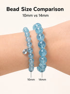 Premium Aquamarine Beaded Bracelet | Hand-Polished Natural Gemstone Jewelry for Clarity & Communication