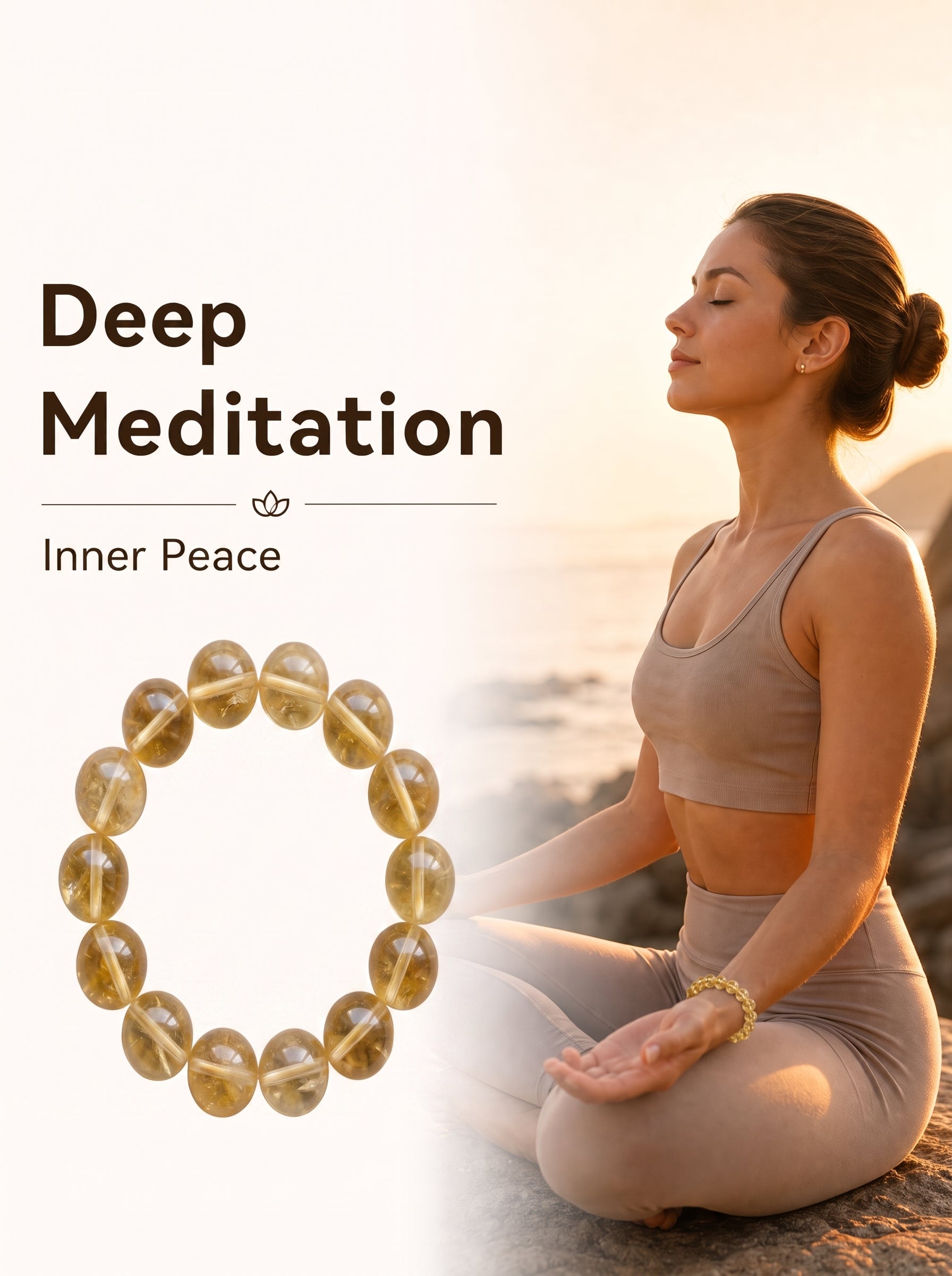Premium Citrine Beaded Bracelet | Hand-Polished Natural Gemstone Jewelry for Abundance & Positivity