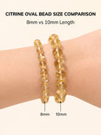 Premium Citrine Beaded Bracelet | Hand-Polished Natural Gemstone Jewelry for Abundance & Positivity