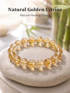 Premium Citrine Beaded Bracelet | Hand-Polished Natural Gemstone Jewelry for Abundance & Positivity