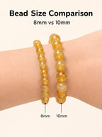 Premium Yellow Agate Beaded Bracelet | Hand-Polished Natural Gemstone Jewelry for Joy & Balance