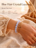 Premium Blue Lace Agate Beaded Bracelet | Hand-Polished Natural Gemstone Jewelry for Inner Peace