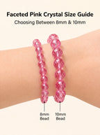 Premium Rose Quartz Beaded Bracelet | Hand-Polished Natural Gemstone Jewelry for Self-Love & Harmony