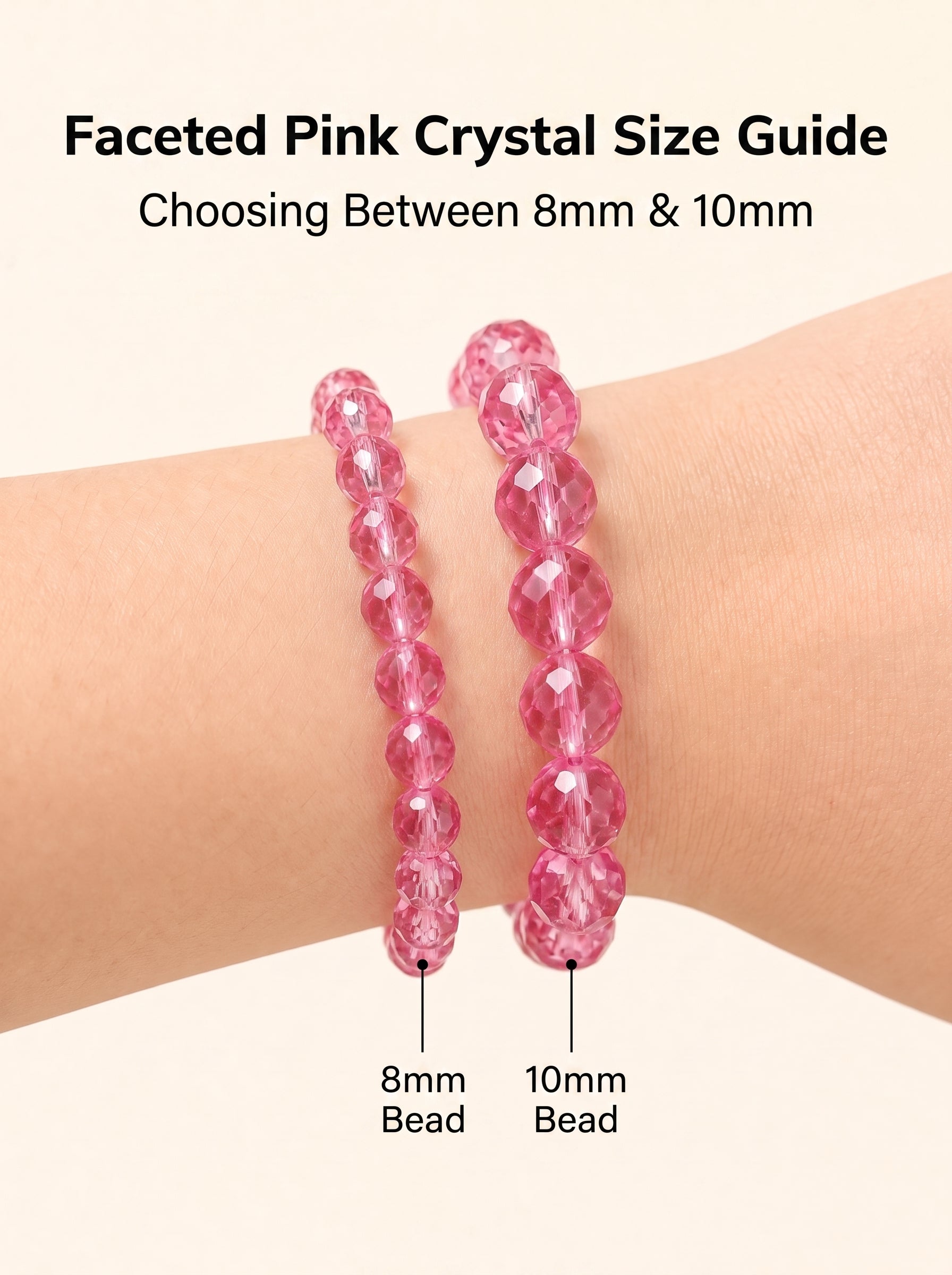 Premium Rose Quartz Beaded Bracelet | Hand-Polished Natural Gemstone Jewelry for Self-Love & Harmony