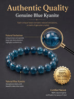 Premium Indicolite Blue Tourmaline Bracelet | Hand-Polished Natural Gemstone Jewelry for Wisdom & Confidence