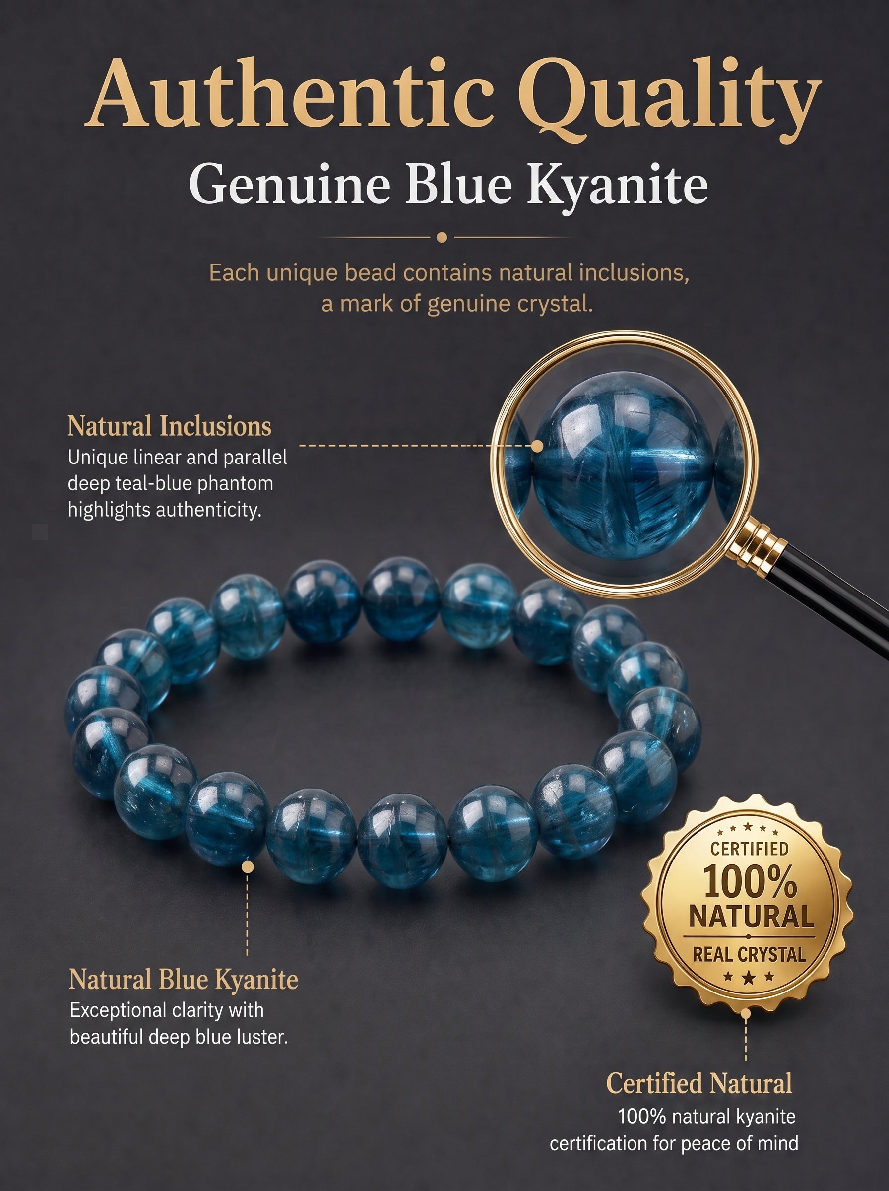 Premium Indicolite Blue Tourmaline Bracelet | Hand-Polished Natural Gemstone Jewelry for Wisdom & Confidence
