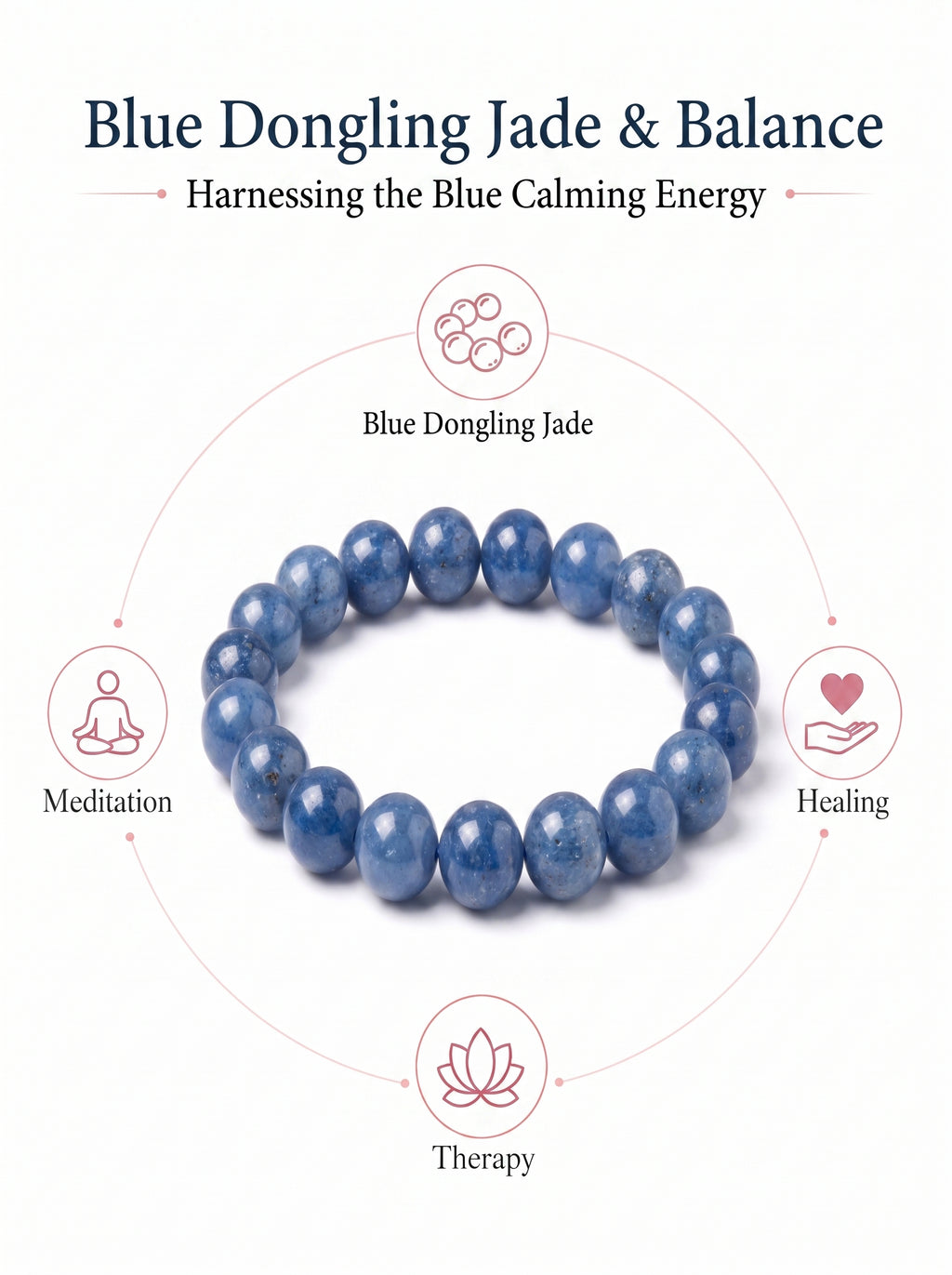 Premium Blue Aventurine Beaded Bracelet | Hand-Polished Natural Gemstone Jewelry for Inner Peace & Focus
