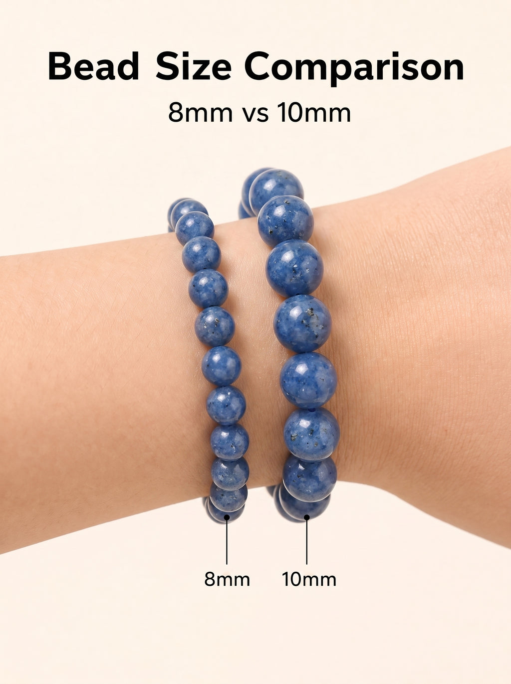 Premium Blue Aventurine Beaded Bracelet | Hand-Polished Natural Gemstone Jewelry for Inner Peace & Focus
