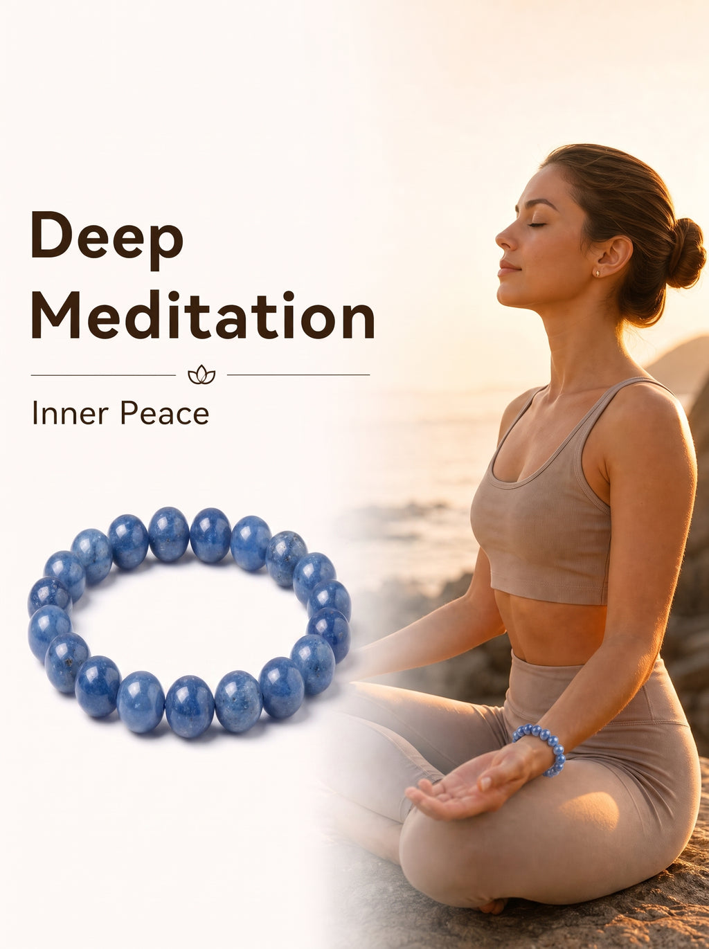 Premium Blue Aventurine Beaded Bracelet | Hand-Polished Natural Gemstone Jewelry for Inner Peace & Focus