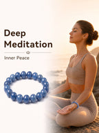 Premium Blue Aventurine Beaded Bracelet | Hand-Polished Natural Gemstone Jewelry for Inner Peace & Focus