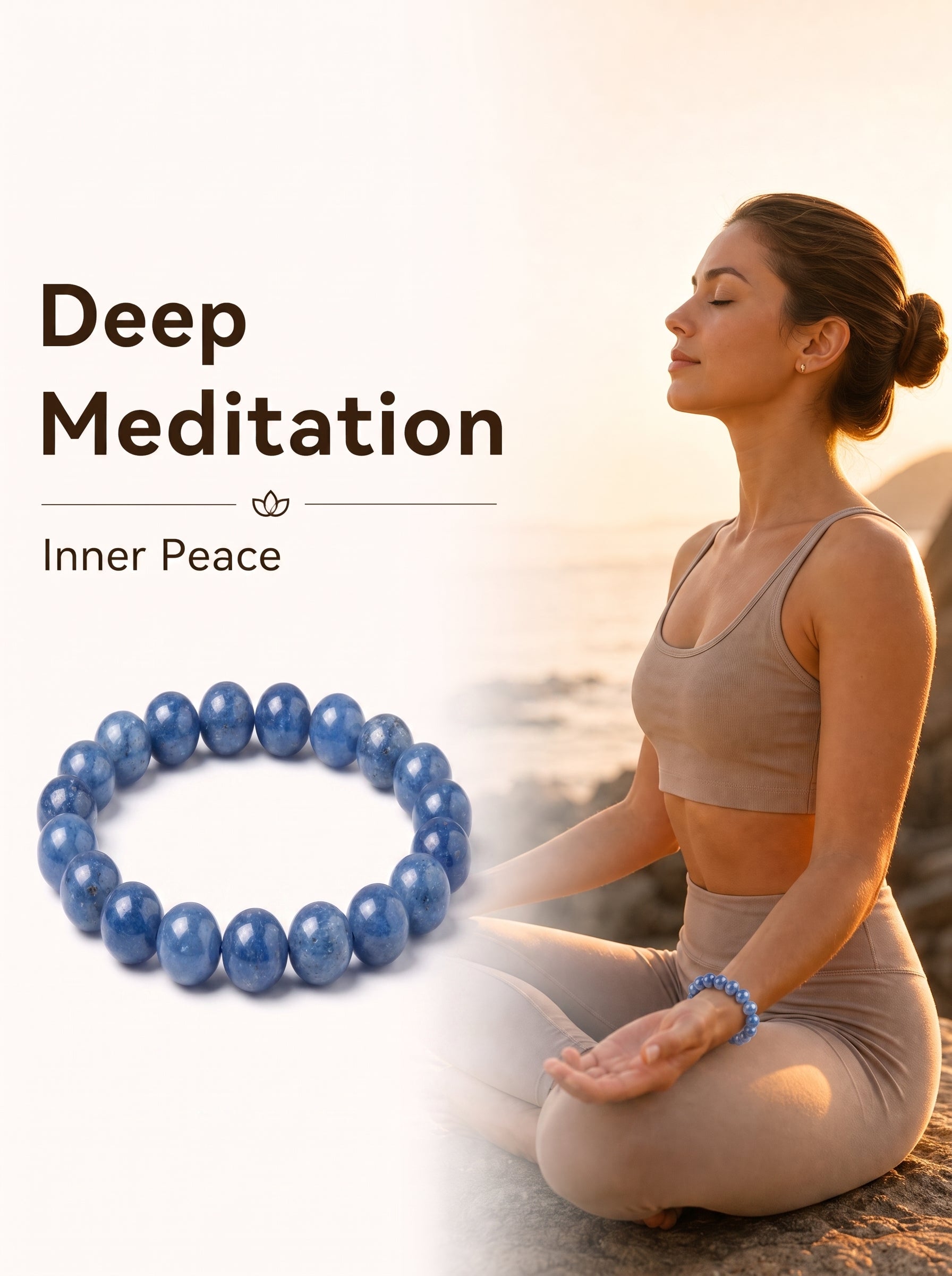 Premium Blue Aventurine Beaded Bracelet | Hand-Polished Natural Gemstone Jewelry for Inner Peace & Focus