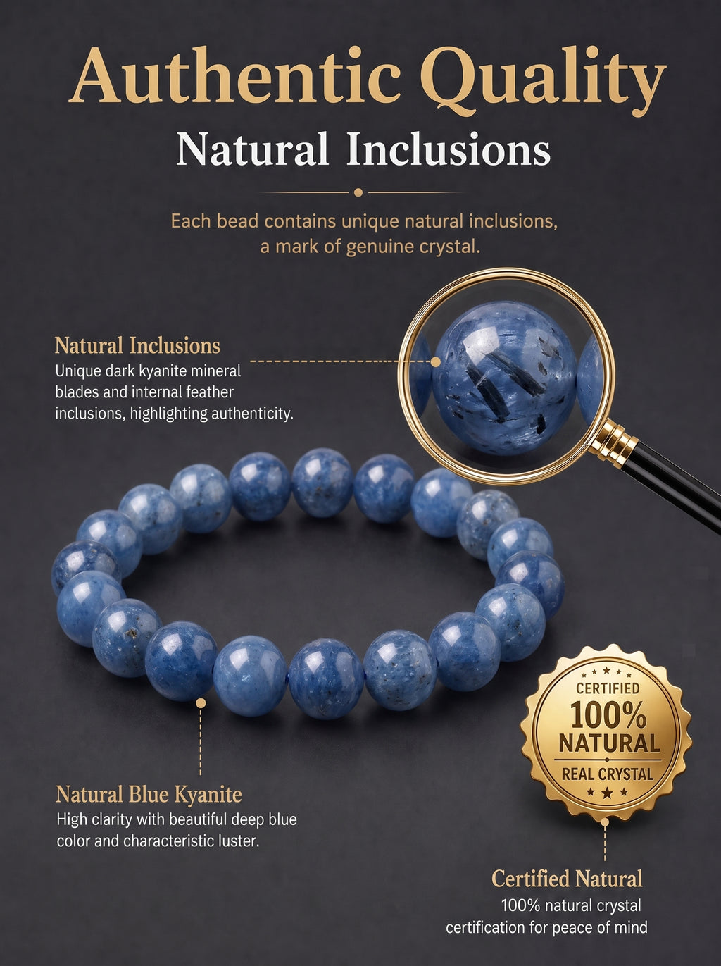 Premium Blue Aventurine Beaded Bracelet | Hand-Polished Natural Gemstone Jewelry for Inner Peace & Focus