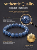 Premium Blue Aventurine Beaded Bracelet | Hand-Polished Natural Gemstone Jewelry for Inner Peace & Focus