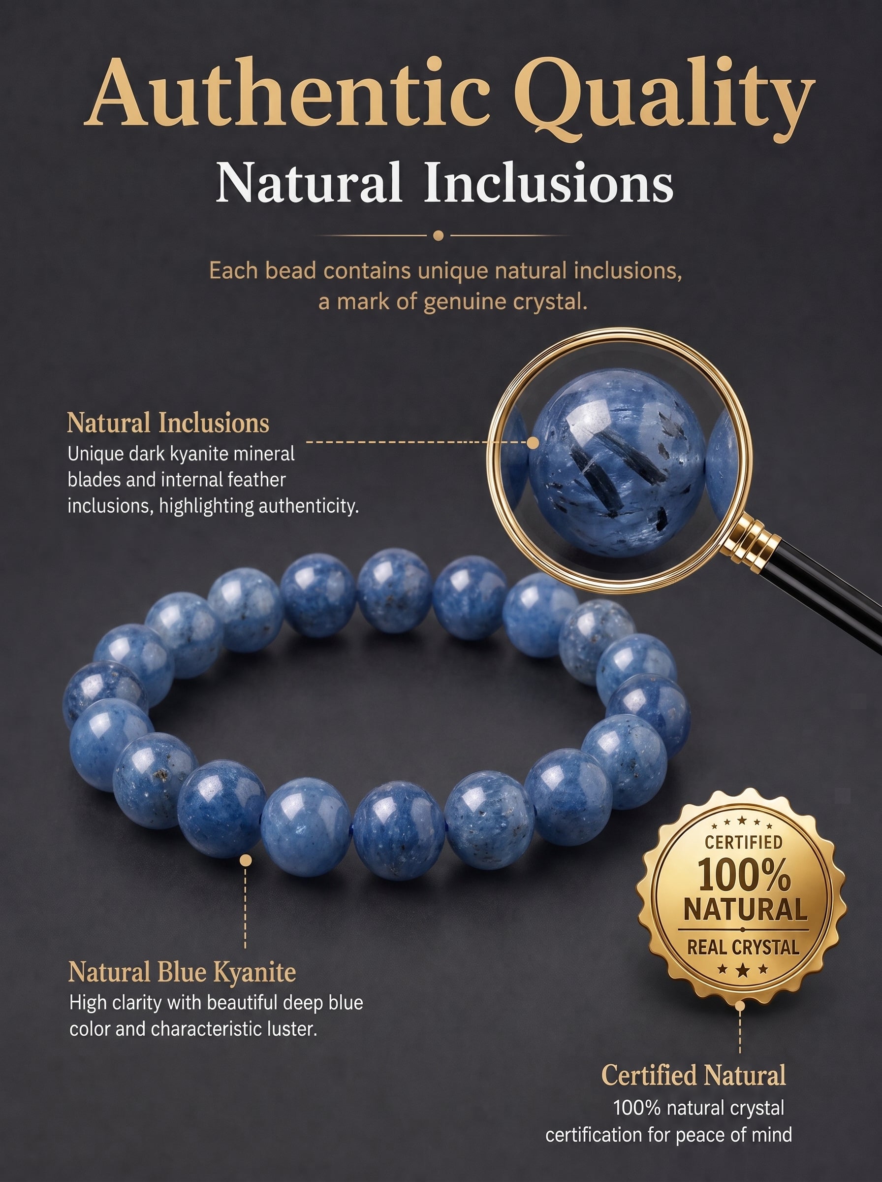 Premium Blue Aventurine Beaded Bracelet | Hand-Polished Natural Gemstone Jewelry for Inner Peace & Focus