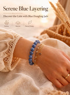 Premium Blue Aventurine Beaded Bracelet | Hand-Polished Natural Gemstone Jewelry for Inner Peace & Focus
