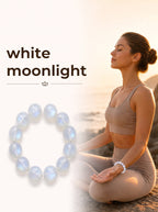Premium White Moonstone Beaded Bracelet | Hand-Polished Natural Gemstone Jewelry for Clarity & Grace