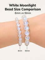 Premium White Moonstone Beaded Bracelet | Hand-Polished Natural Gemstone Jewelry for Clarity & Grace