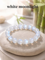 Premium White Moonstone Beaded Bracelet | Hand-Polished Natural Gemstone Jewelry for Clarity & Grace
