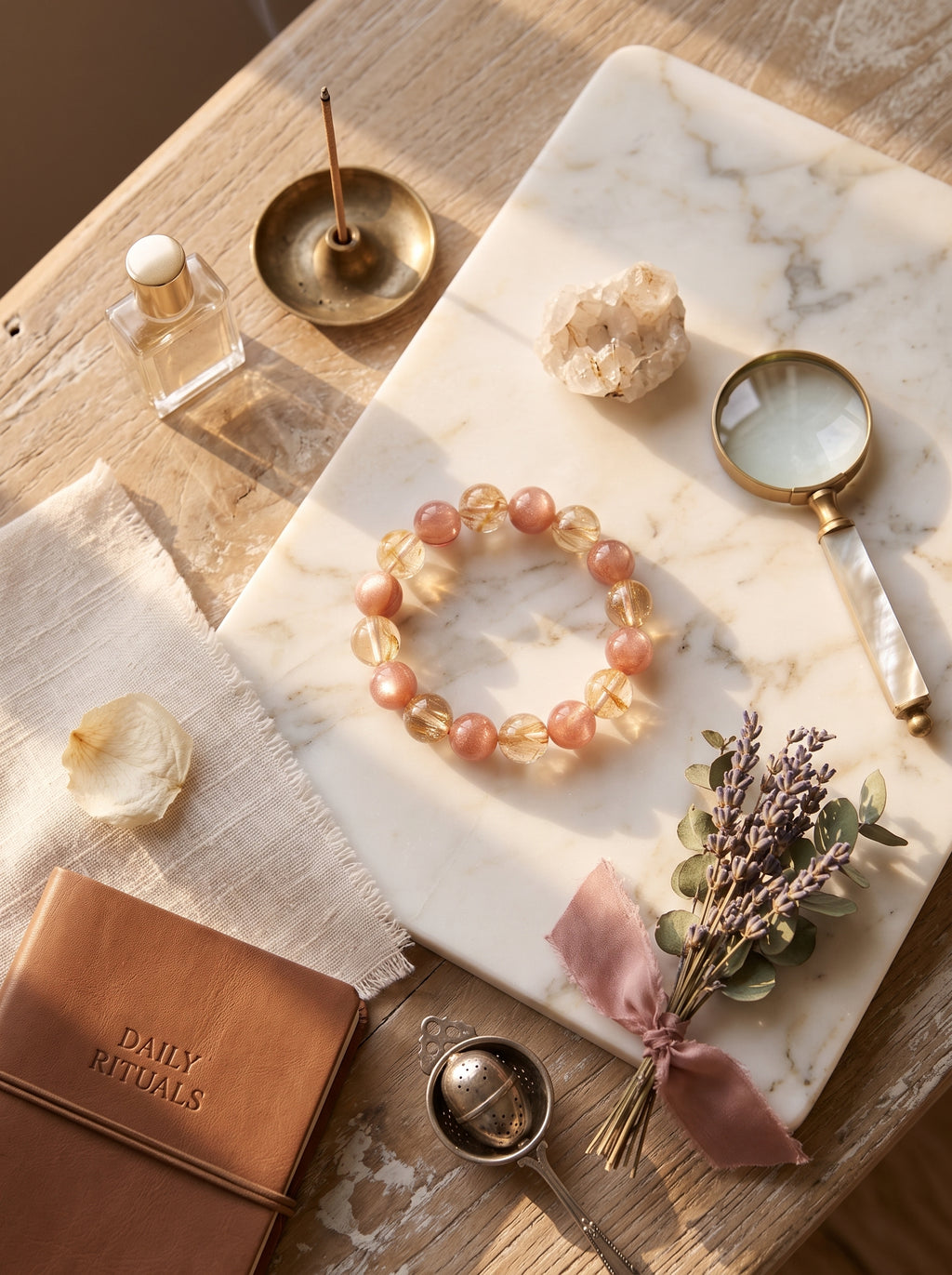 "Foil Koi" Premium Full-Inclusion Fire Quartz & Lepidolite Bracelet: Heart & Solar Plexus Alignment, Dissolve Executive Anxiety & Manifest Asymmetric Wealth Turnarounds