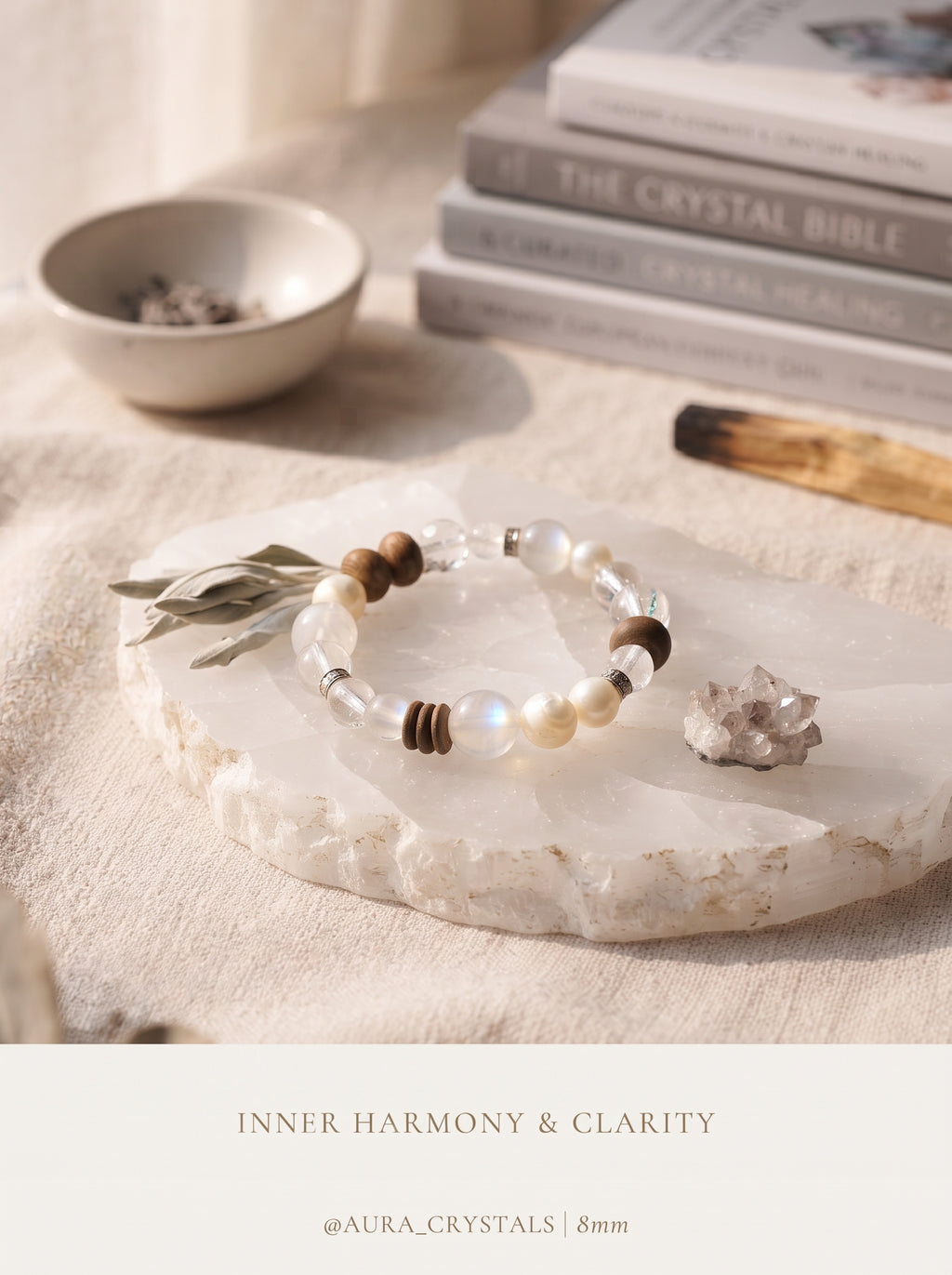 "Five Elements: Metal" Premium Azeztulite White Quartz Bracelet: Intercept Digital Static, Purify Aura Leakage & Guarantee Executive Security